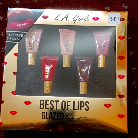 L.A. Girl Best of Lips Glazed Limited Edition 5 PC mini Glazed Lip Paint Set - Picture 1 of 3